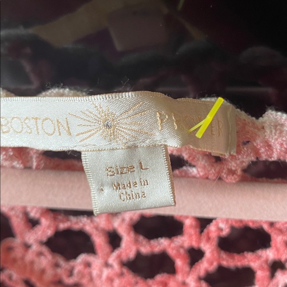 Boston Proper Pullover Long Sleeve Crochet Fairy Tail Top Size Large - Picture 3 of 6